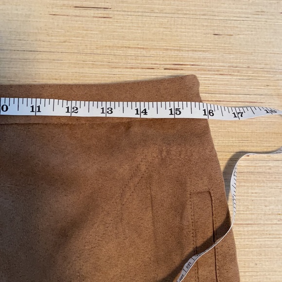 METAPHOR | Faux Suede Snap Front Skirt - Picture 5 of 8